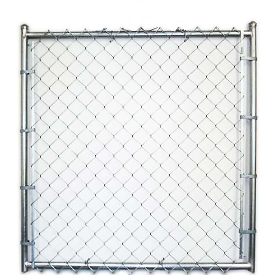 Galvanized chain-link access gate